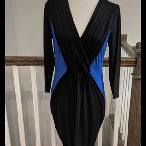 Calvin Klein Blue and Black Dress
